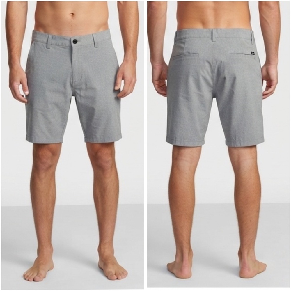 RVCA‎ Dual Purpose Trunk Mens 29 Gray Hybrid Shorts Classic Length 20 Stretch